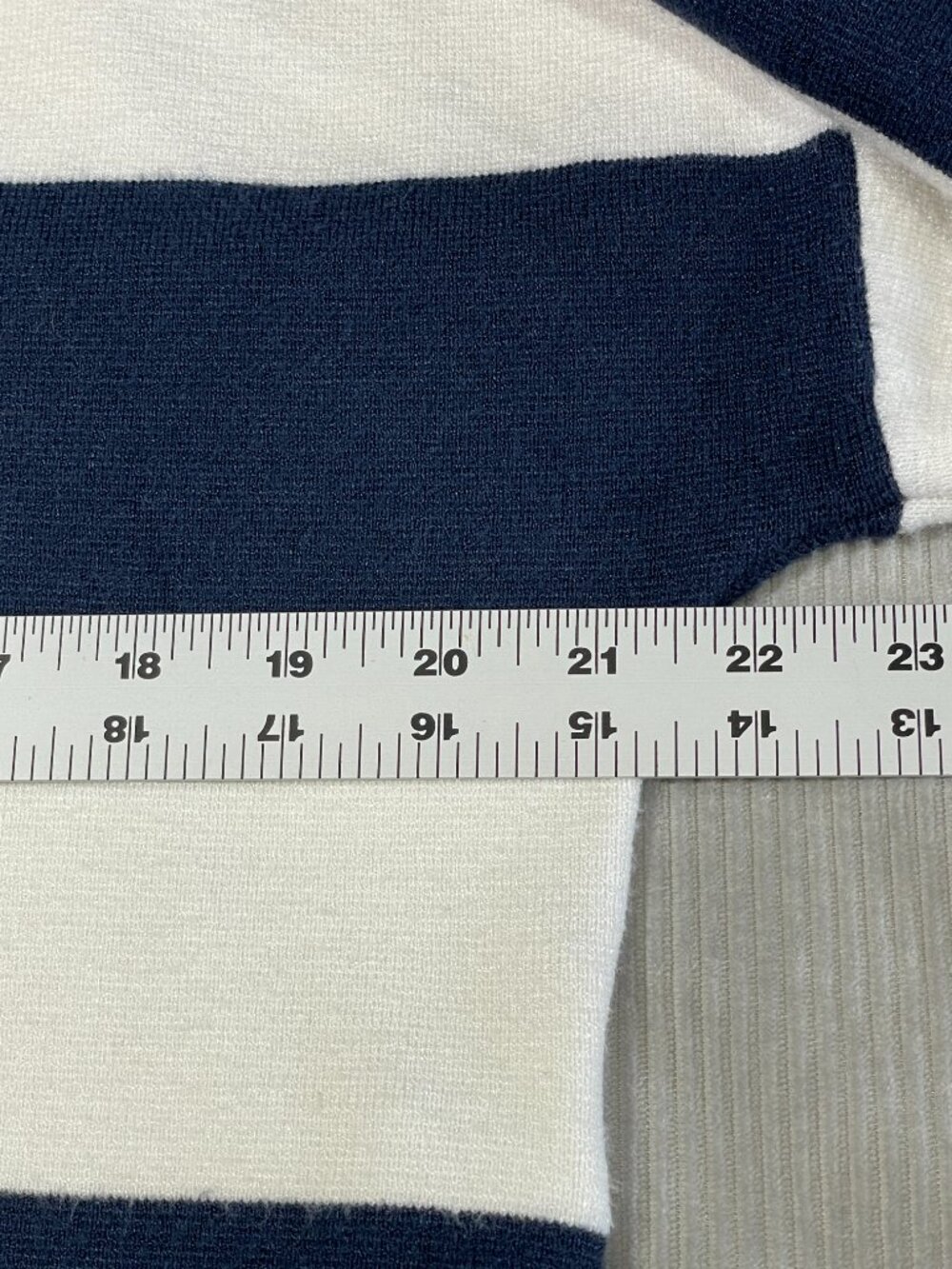 A&F Slouchy Striped Sweater Navy White Coastal Grandmother Old Money Small - Picture 5 of 10